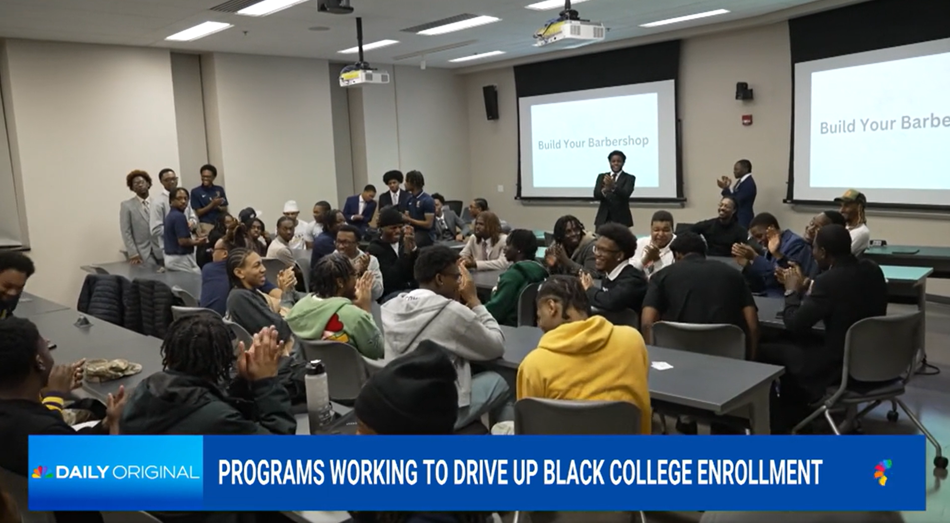 An Aggie M.E.N. program featured on NBC News Now